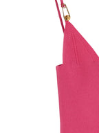 Versace Fuchsia Viscose Sleeveles T-Shirt Versace