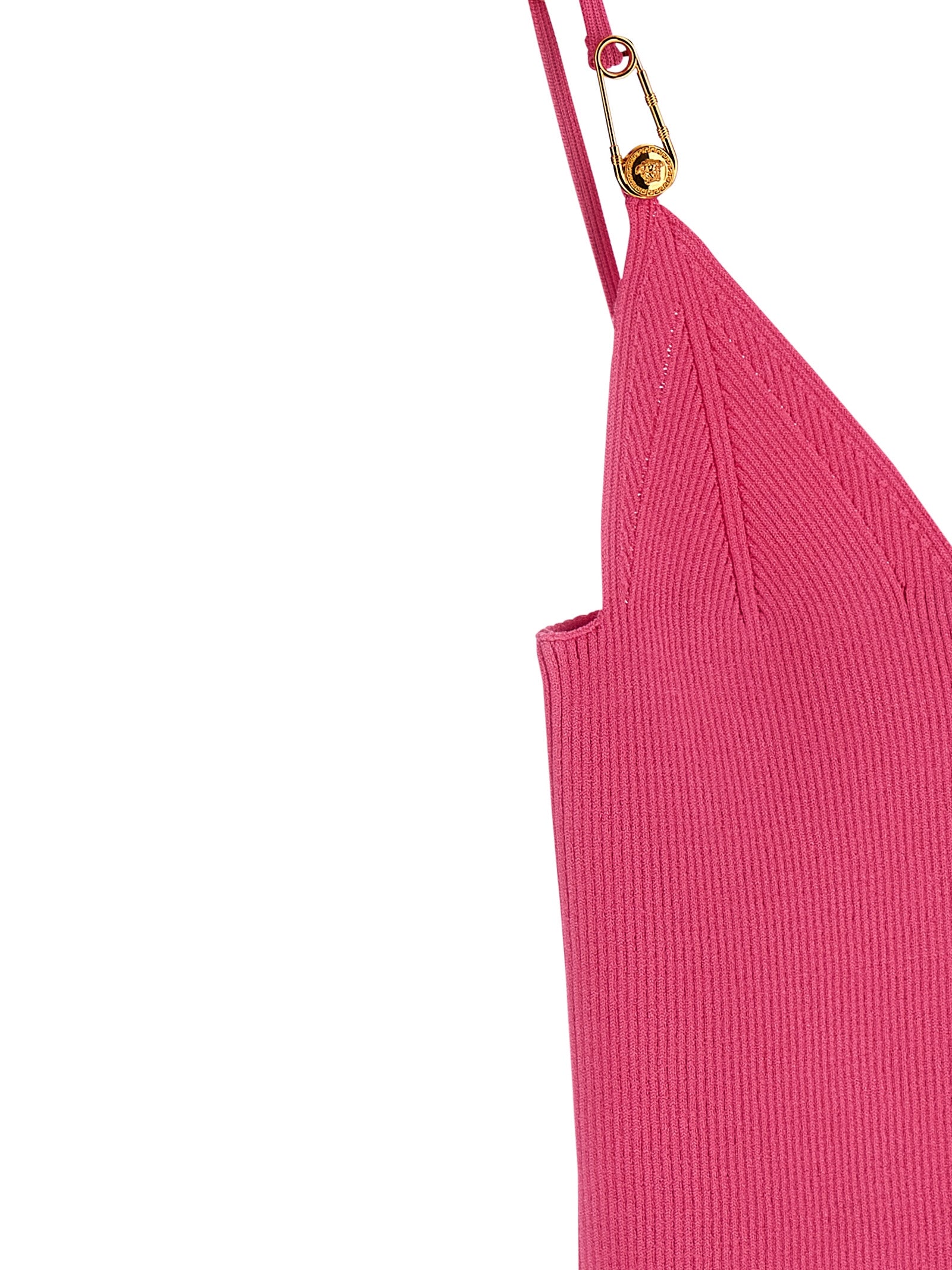 Versace Fuchsia Viscose Sleeveles T-Shirt Versace