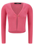 Versace Fuchsia Viscose Cardigan Versace