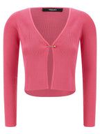 Versace Fuchsia Viscose Cardigan Versace