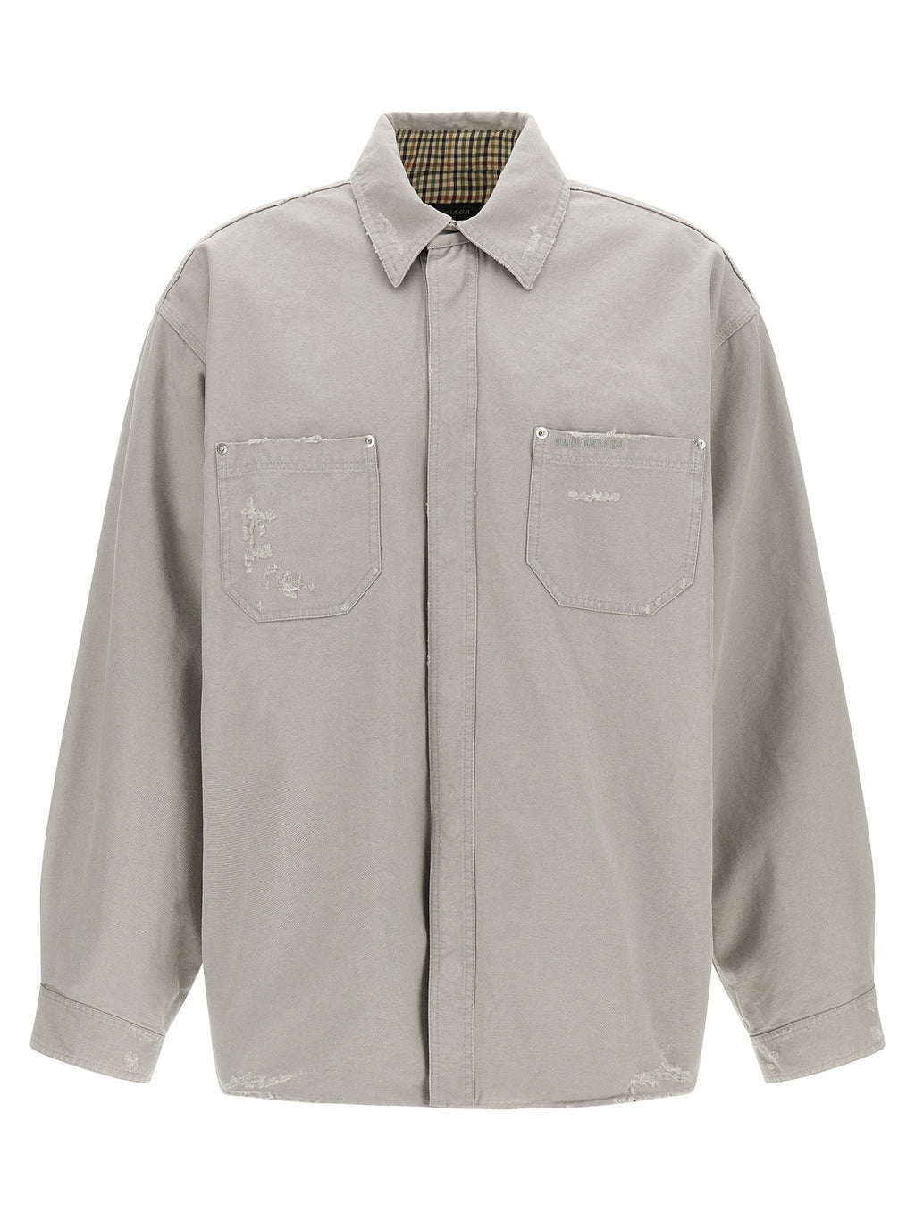Balenciaga Gray Cotton Blouse Balenciaga