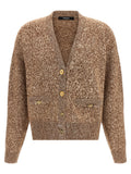 Versace Beige Virgin Wool Cardigan Versace