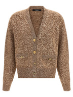 Versace Beige Virgin Wool Cardigan Versace
