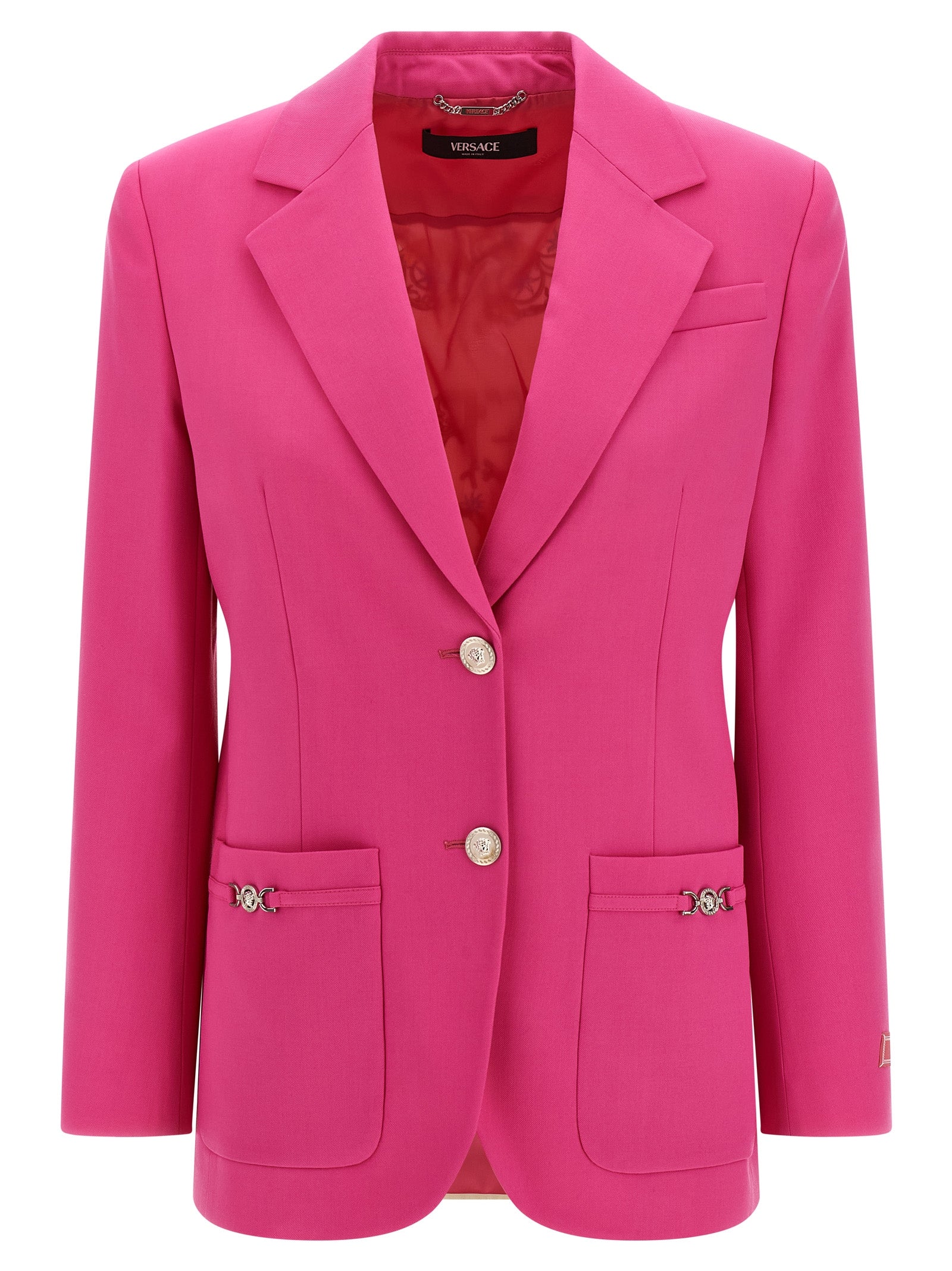 Versace Fuchsia Virgin Wool Blazer Versace