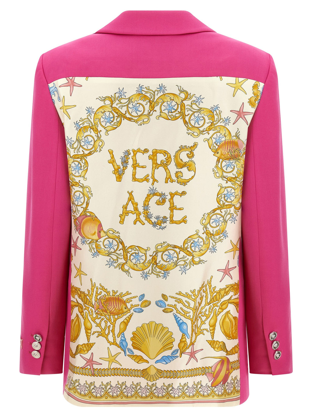 Versace Fuchsia Virgin Wool Blazer Versace