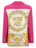 Versace Fuchsia Virgin Wool Blazer Versace