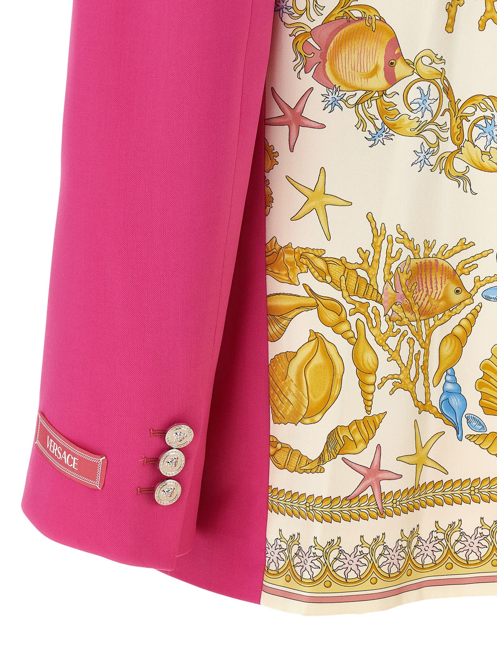 Versace Fuchsia Virgin Wool Blazer Versace
