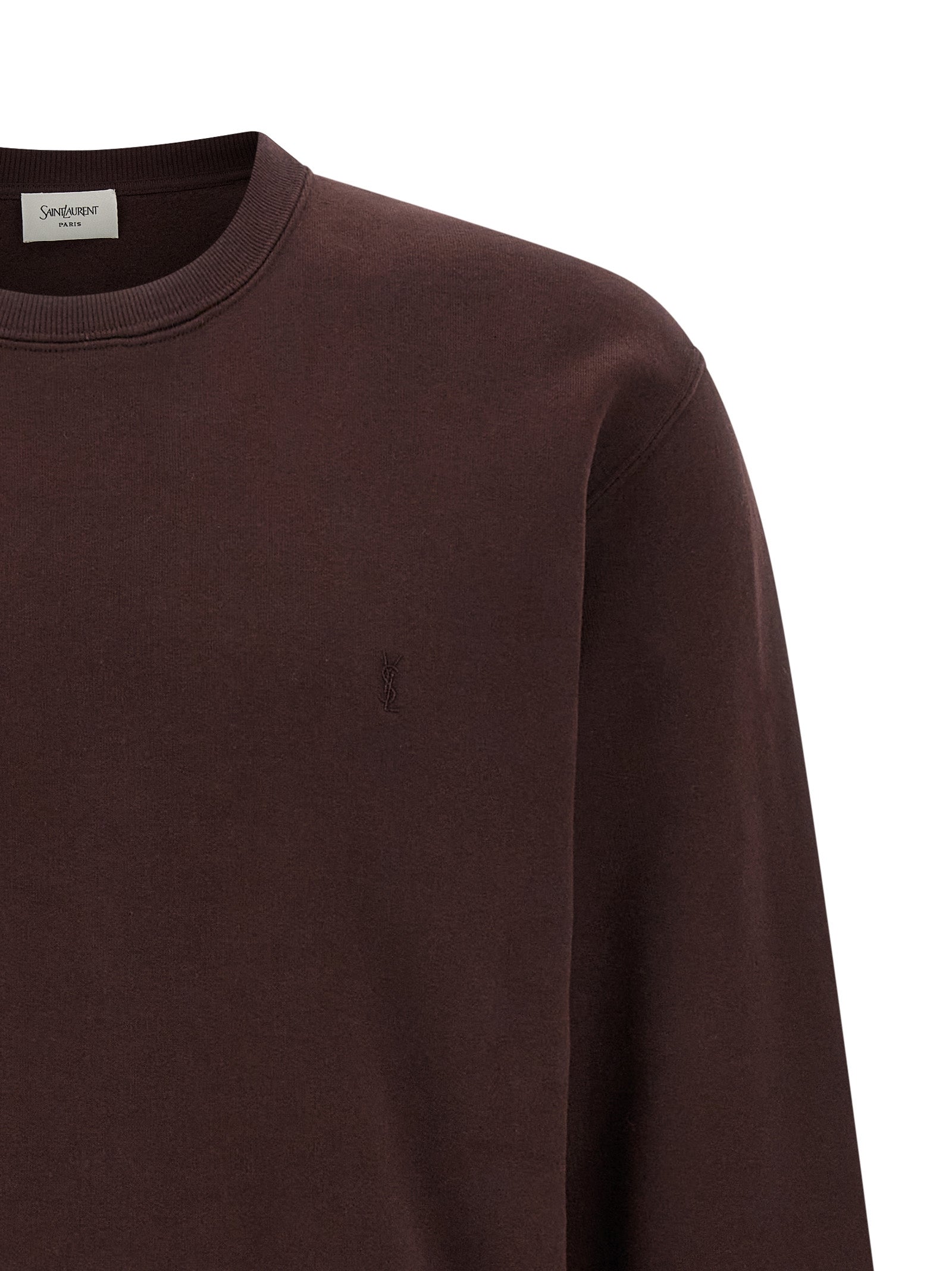 Saint Laurent Bordeaux Cotton Sweatshirt Saint Laurent
