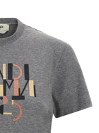Fendi Gray Cotton T-Shirt Fendi