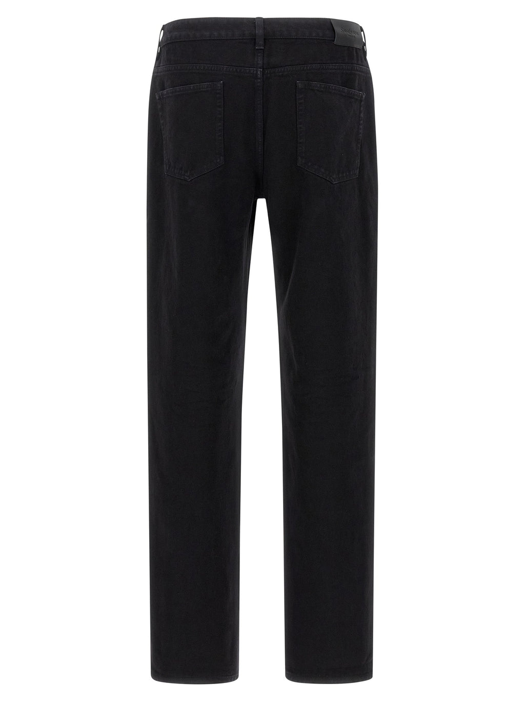 Saint Laurent Black Cotton Straight-Leg Jeans Saint Laurent