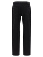 Saint Laurent Black Cotton Straight-Leg Jeans Saint Laurent