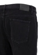 Saint Laurent Black Cotton Straight-Leg Jeans Saint Laurent