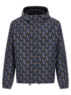 Fendi Blue Polyester Shell Jacket Fendi