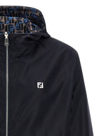 Fendi Blue Polyester Shell Jacket Fendi
