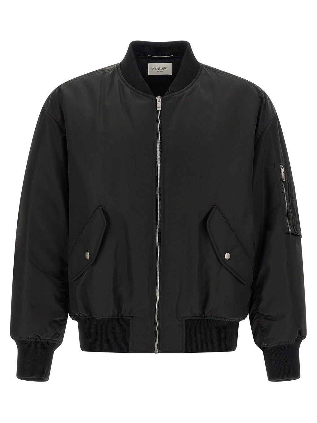 Saint Laurent Black Polyamide Bomber Saint Laurent