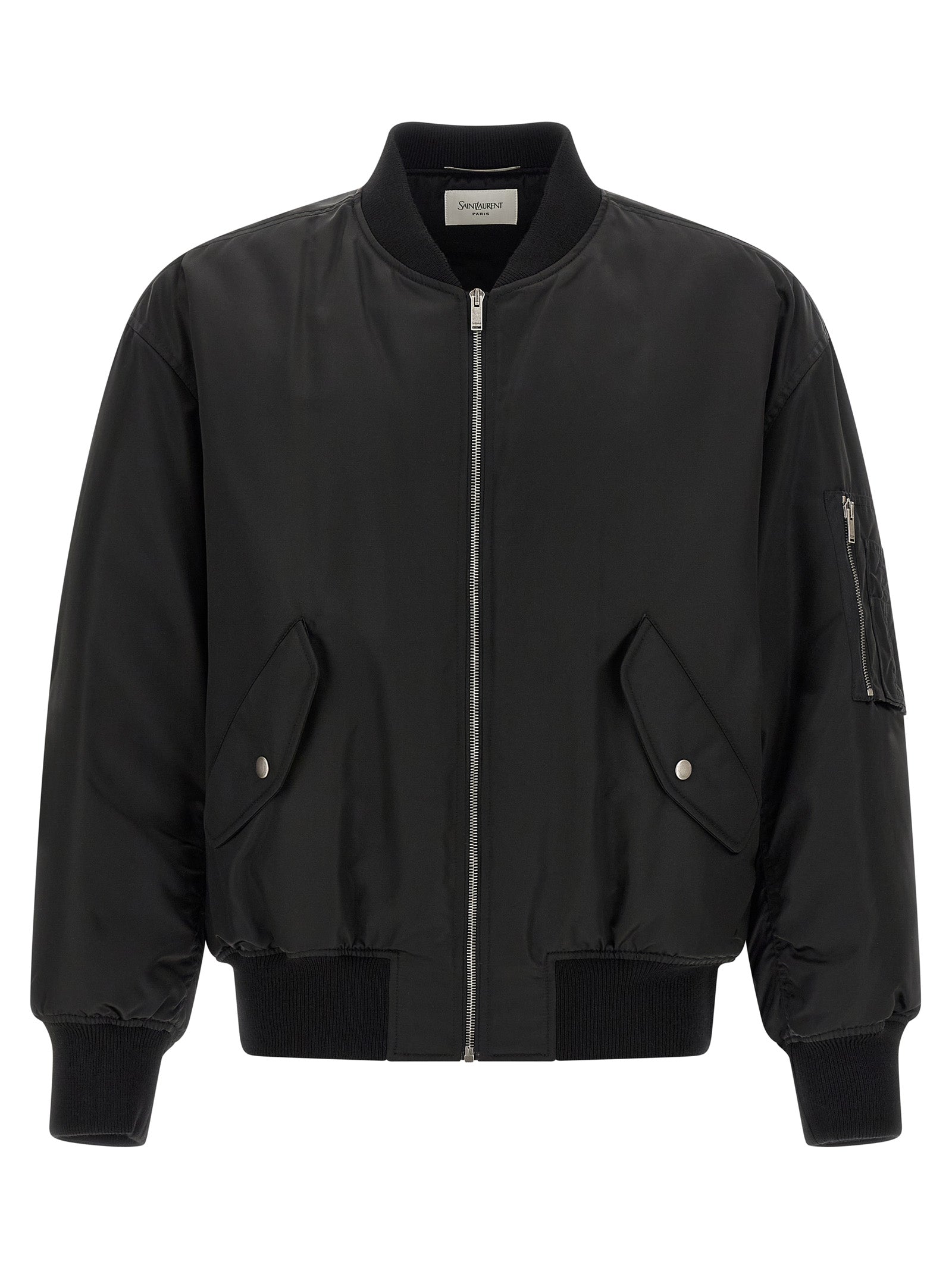 Saint Laurent Black Polyamide Bomber Saint Laurent