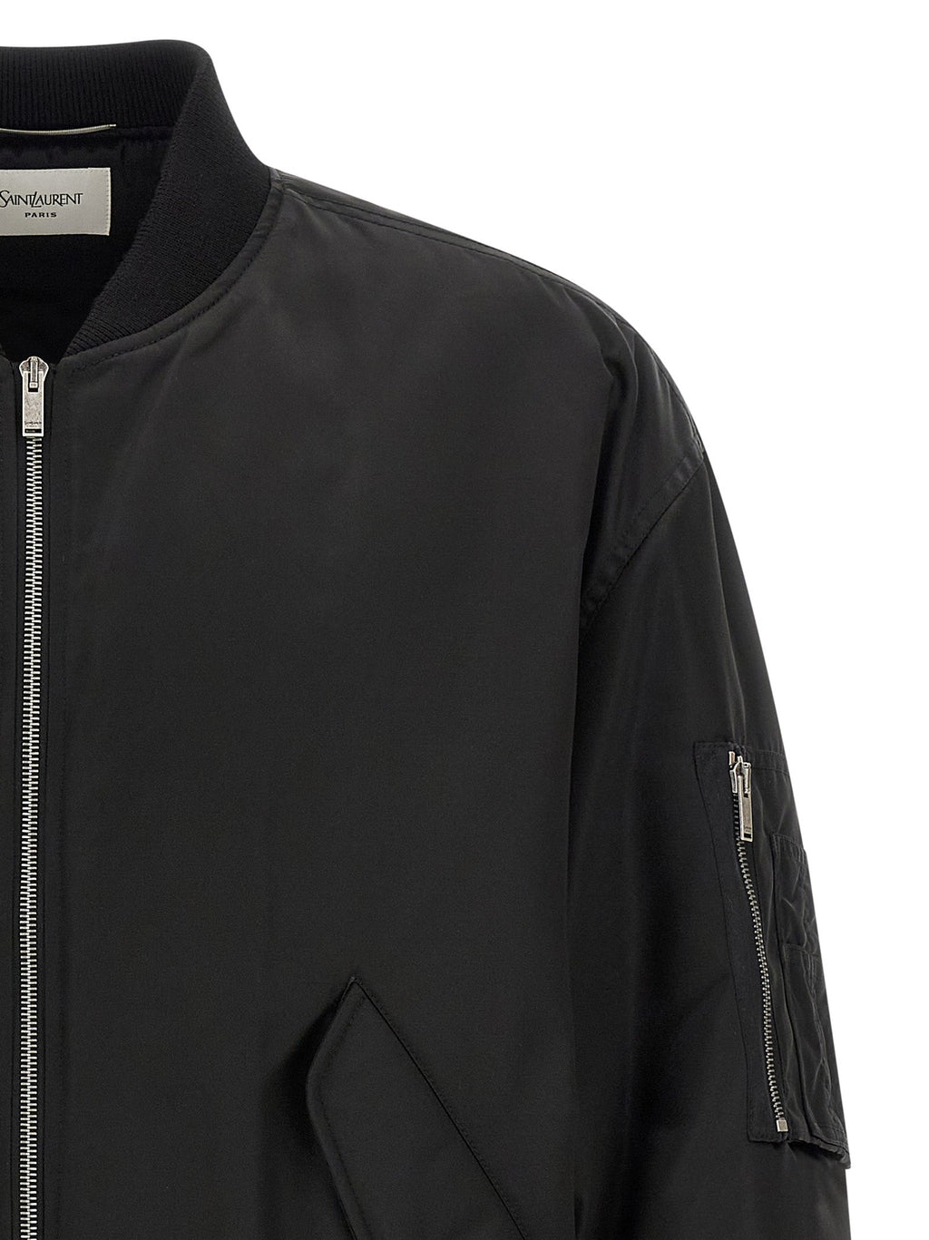 Saint Laurent Black Polyamide Bomber Saint Laurent