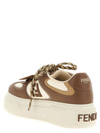 Fendi Multicolor Calfskin Platform Sneakers Fendi