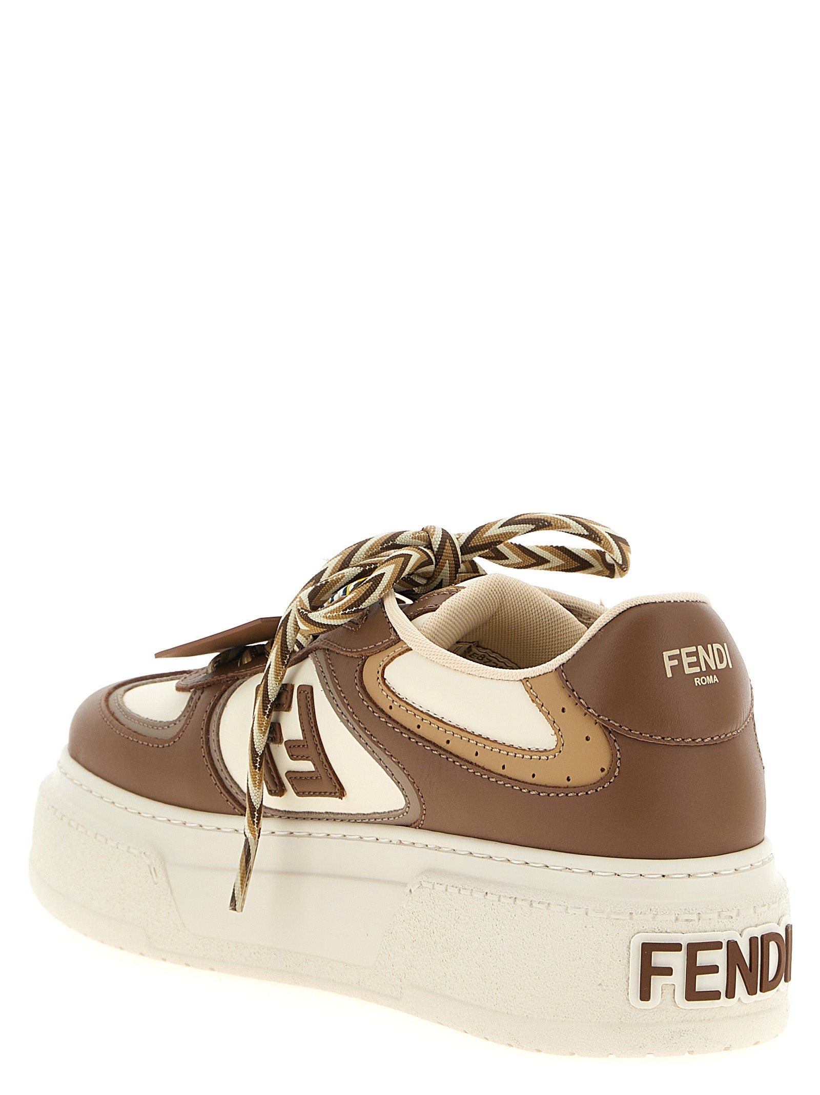 Fendi Multicolor Calfskin Platform Sneakers Fendi