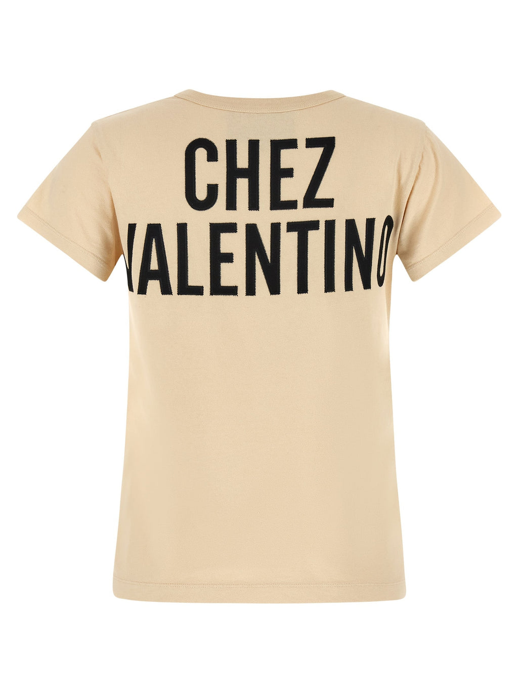 Valentino Garavani Beige Cotton T-Shirt Valentino Garavani