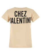 Valentino Garavani Beige Cotton T-Shirt Valentino Garavani