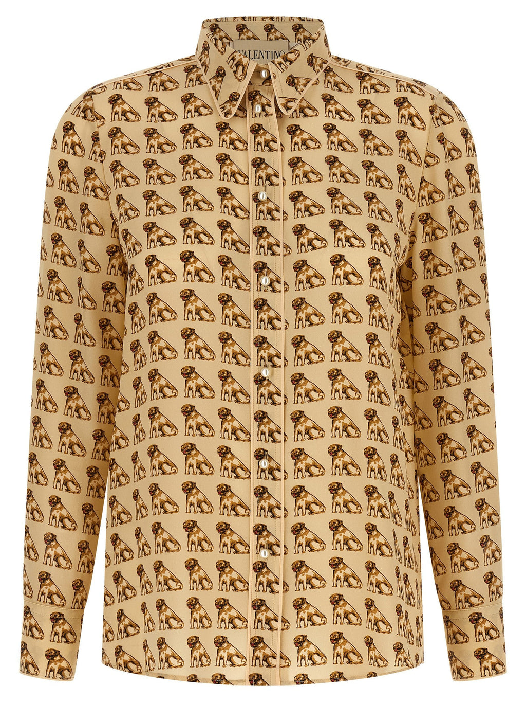 Valentino Garavani Beige Silk Blouse Valentino Garavani