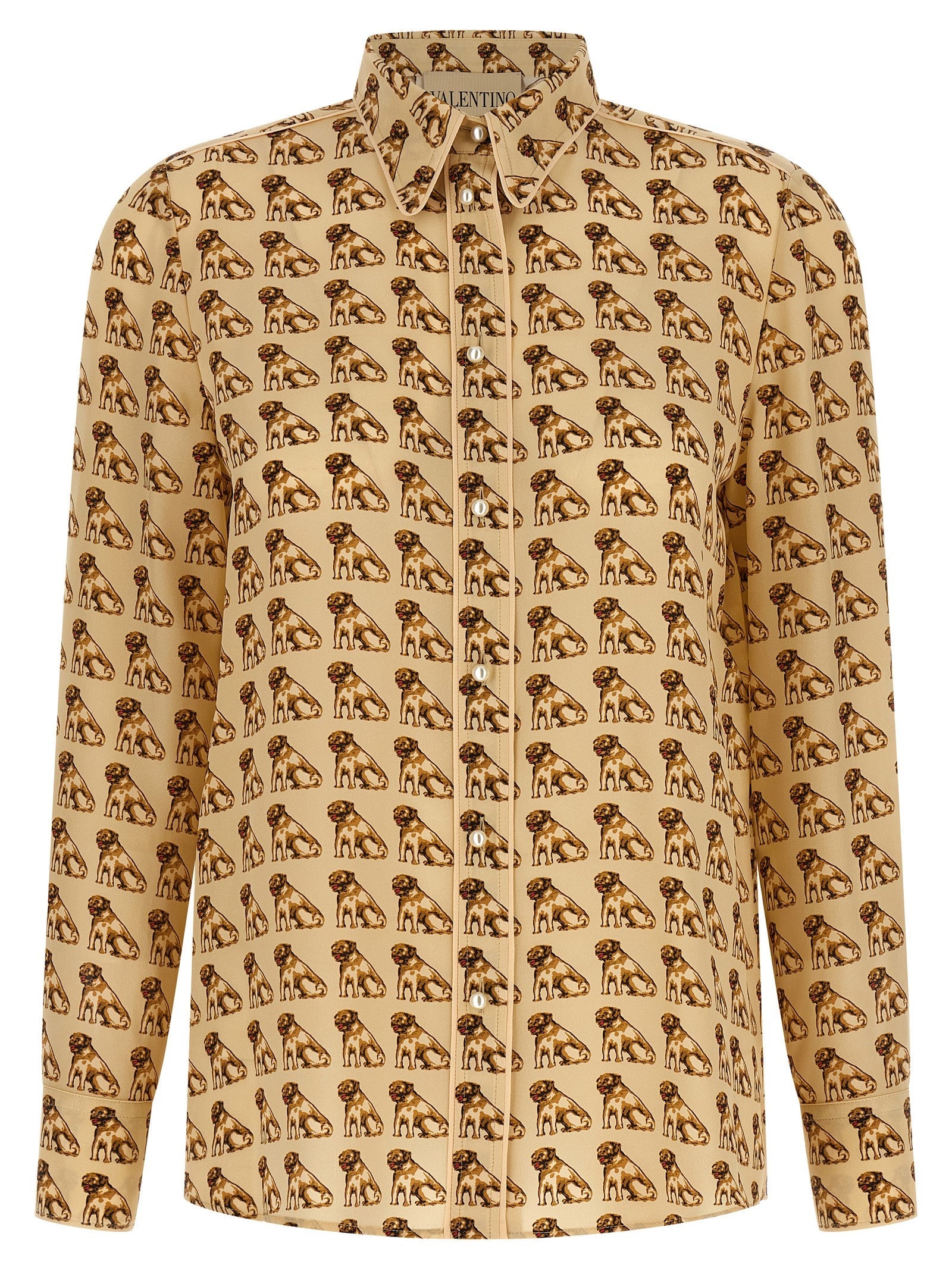Valentino Garavani Beige Silk Blouse Valentino Garavani