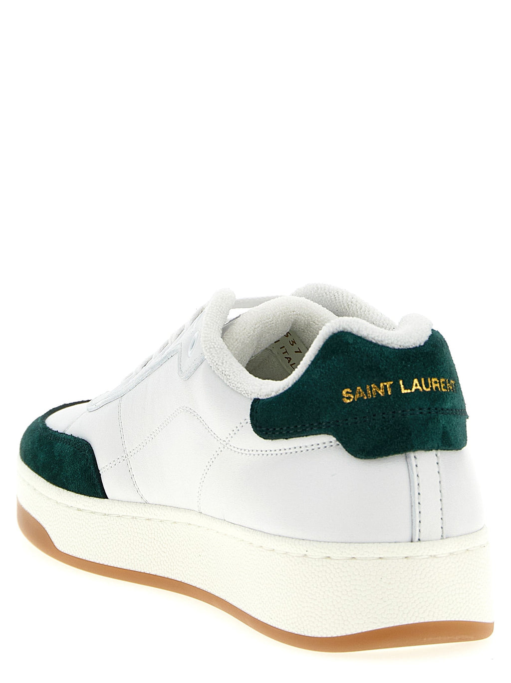 Saint Laurent Bicolor Calfskin Low Top Sneakers Saint Laurent