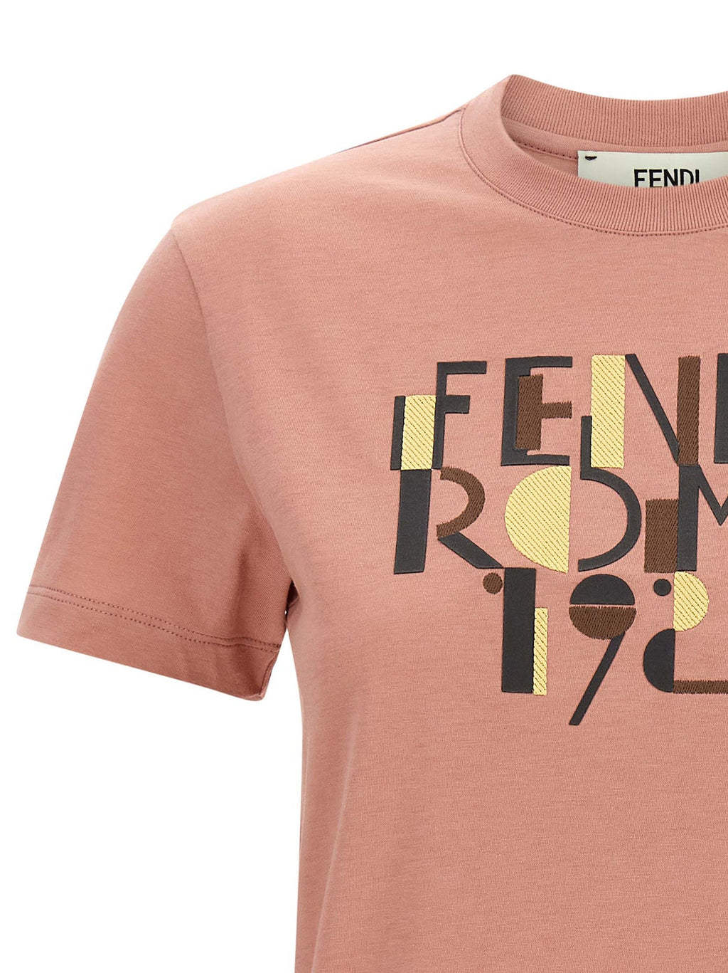 Fendi Multicolor Cotton T-Shirt Fendi