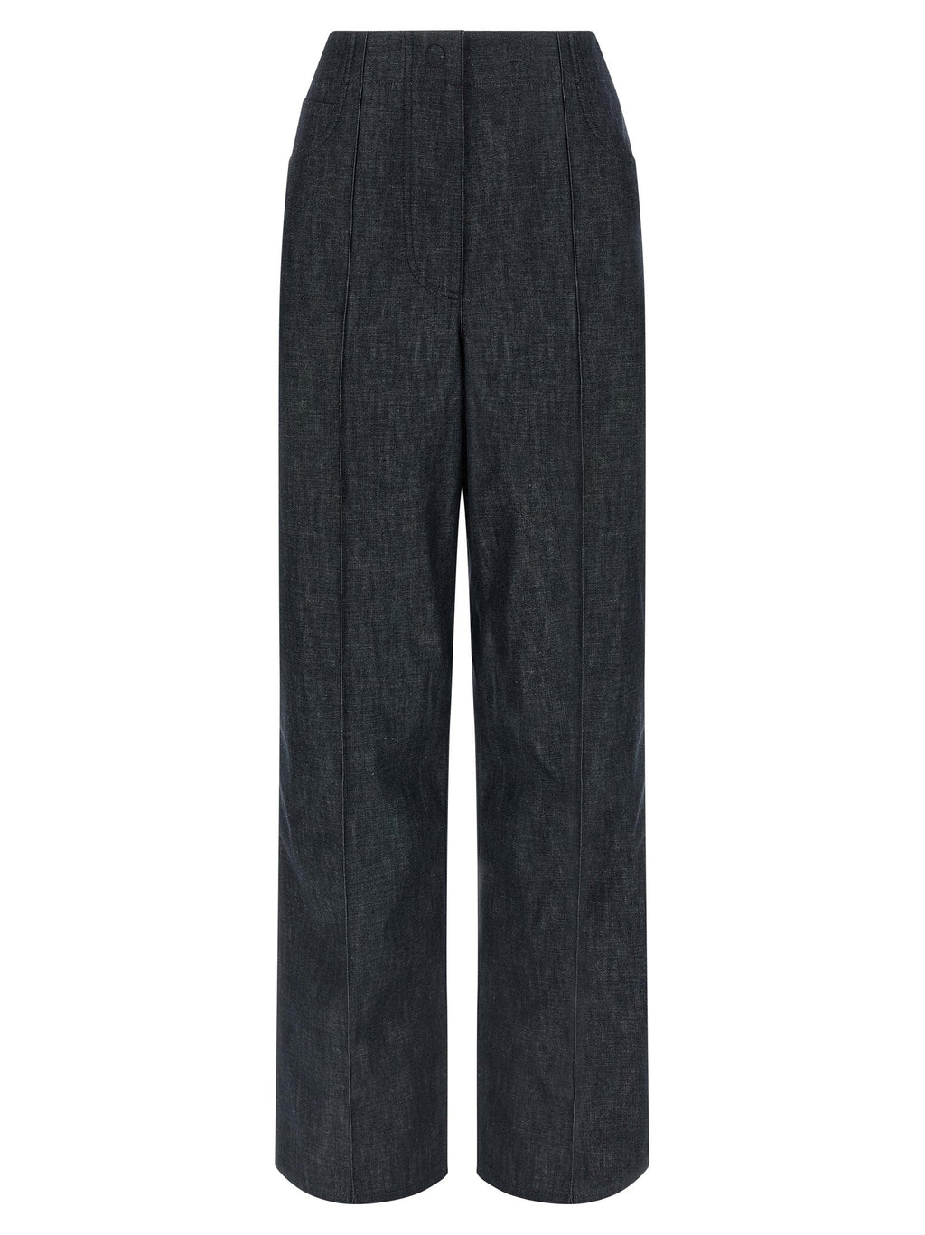 Fendi Blue Cotton High-Waisted Jean Fendi