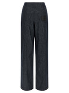 Fendi Blue Cotton High-Waisted Jean Fendi