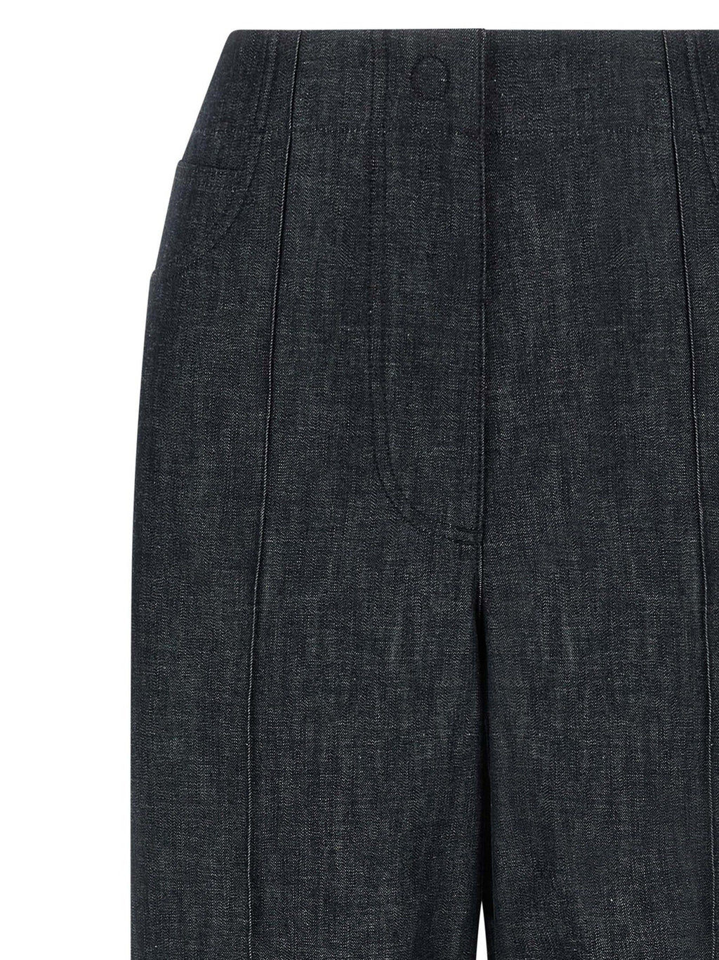 Fendi Blue Cotton High-Waisted Jean Fendi