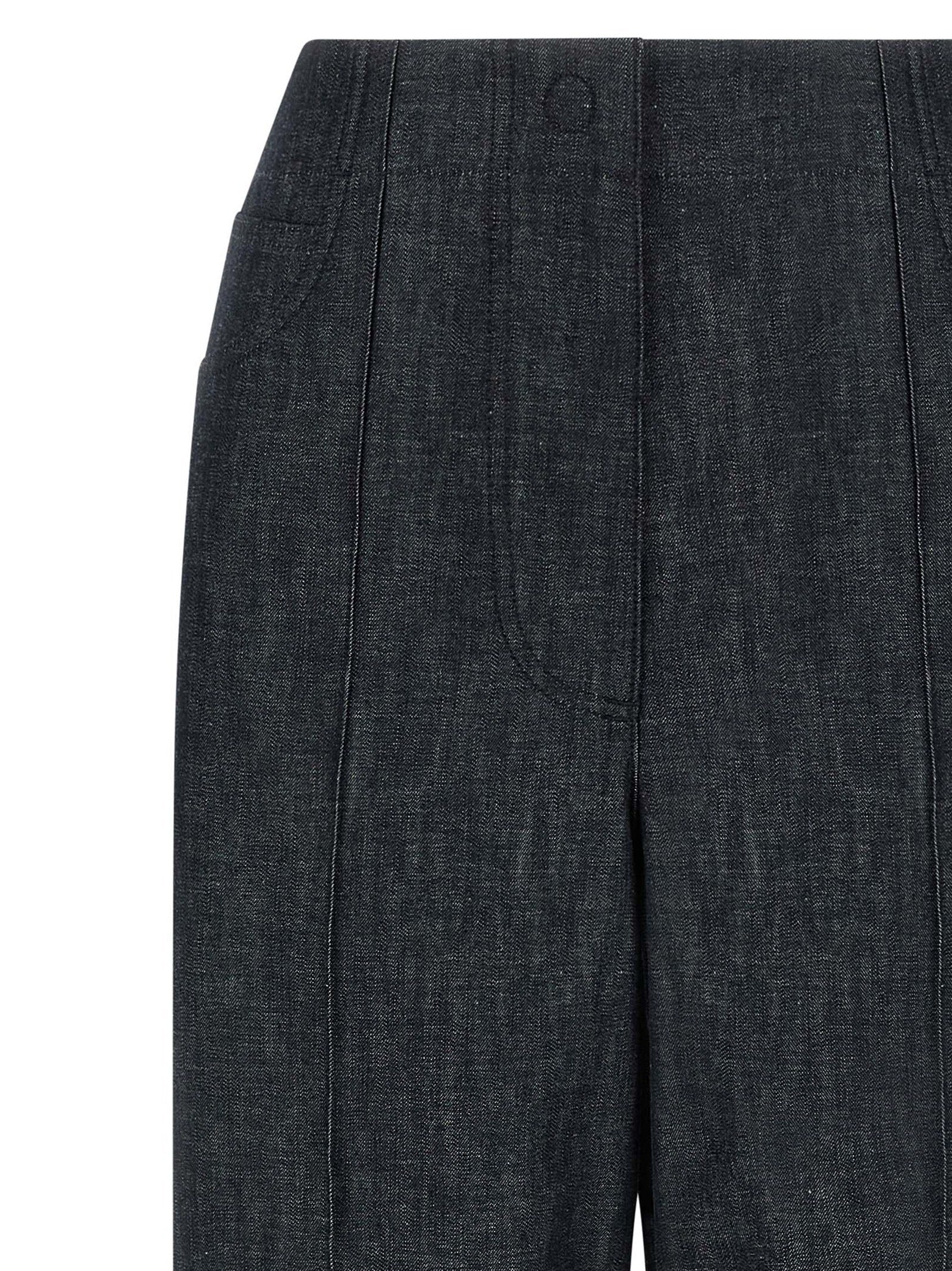 Fendi Blue Cotton High-Waisted Jean Fendi