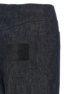 Fendi Blue Cotton High-Waisted Jean Fendi