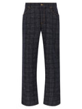 Burberry Blue Cotton Straight-Leg Jeans Burberry