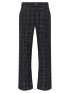 Burberry Blue Cotton Straight-Leg Jeans Burberry