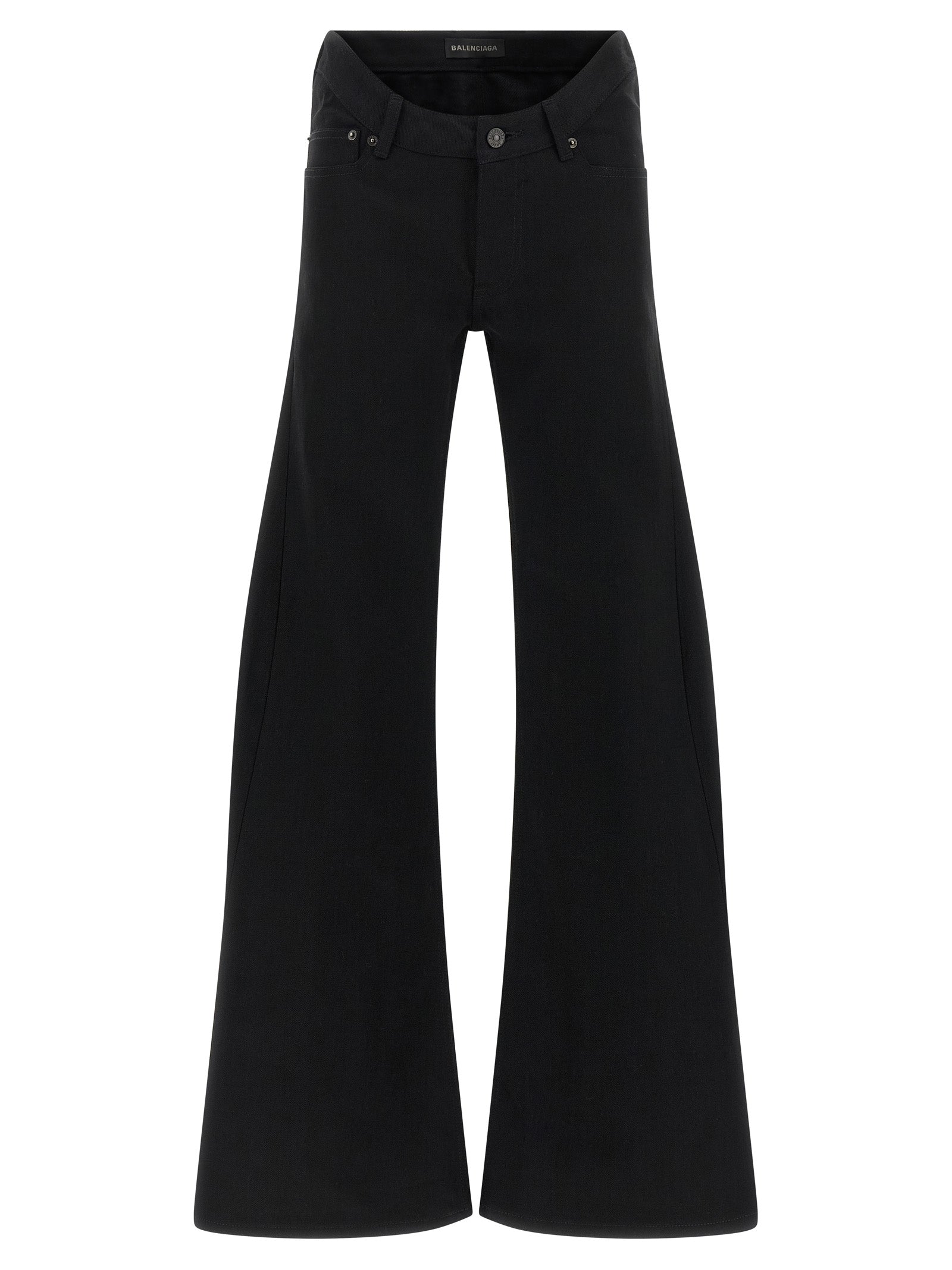 Balenciaga Black Cotton Flared Jeans Balenciaga