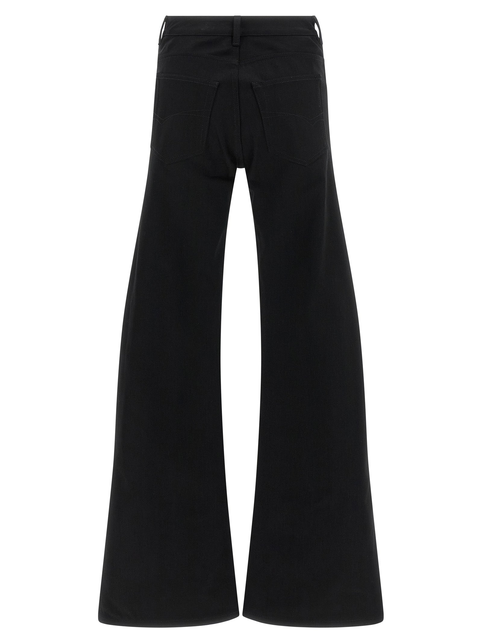 Balenciaga Black Cotton Flared Jeans Balenciaga