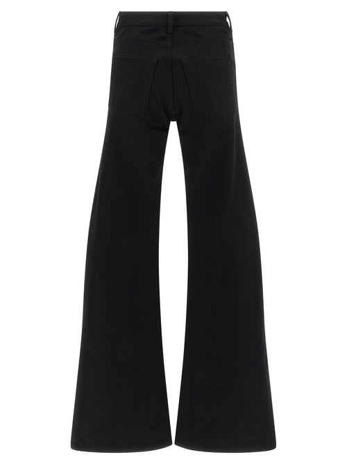 Balenciaga Black Cotton Flared Jeans Balenciaga