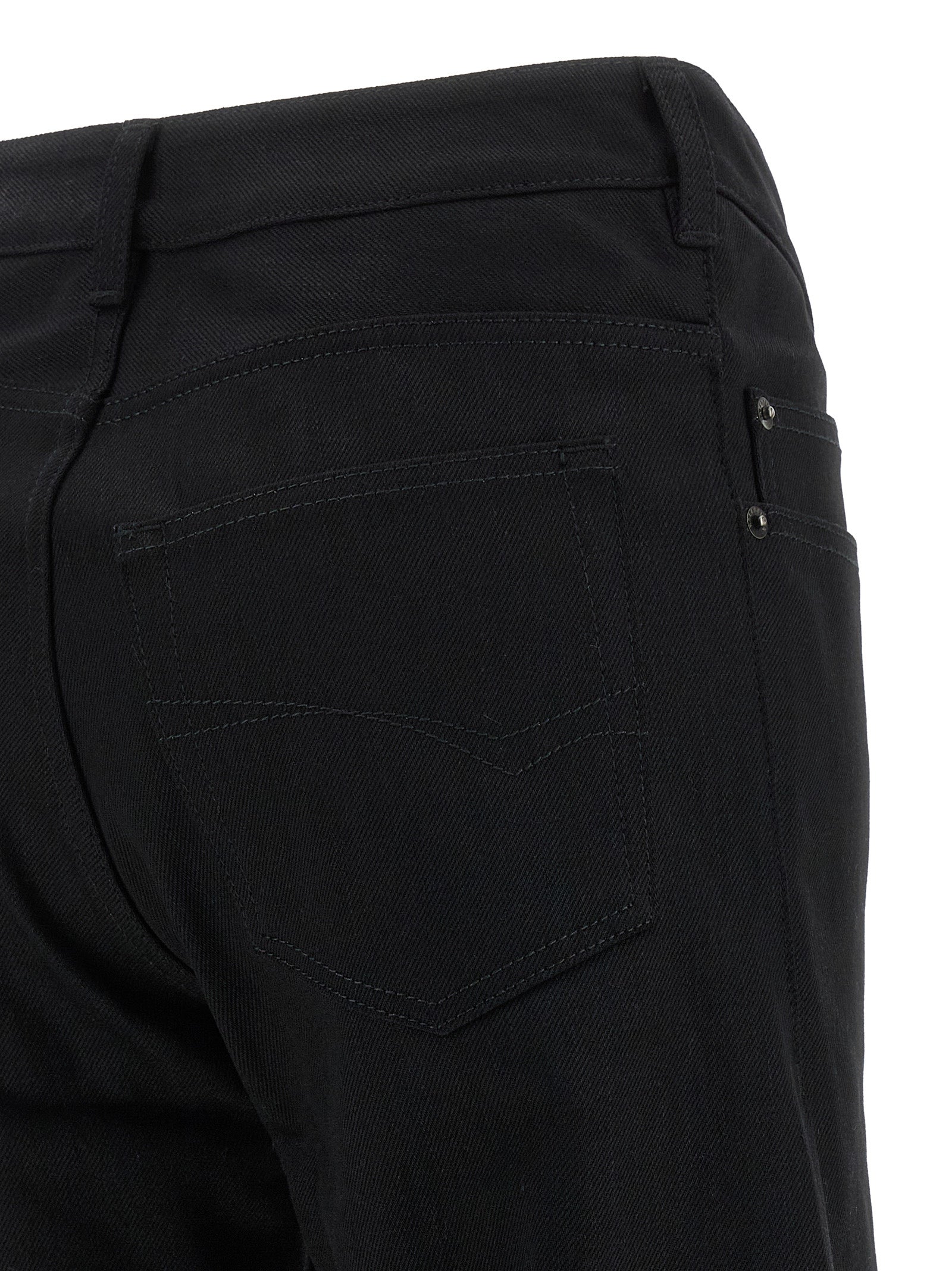 Balenciaga Black Cotton Flared Jeans Balenciaga