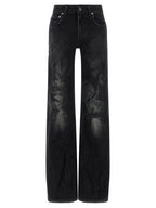 Balenciaga Black Cotton Flared Jeans Balenciaga