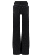 Balenciaga Black Cotton Flared Jeans Balenciaga