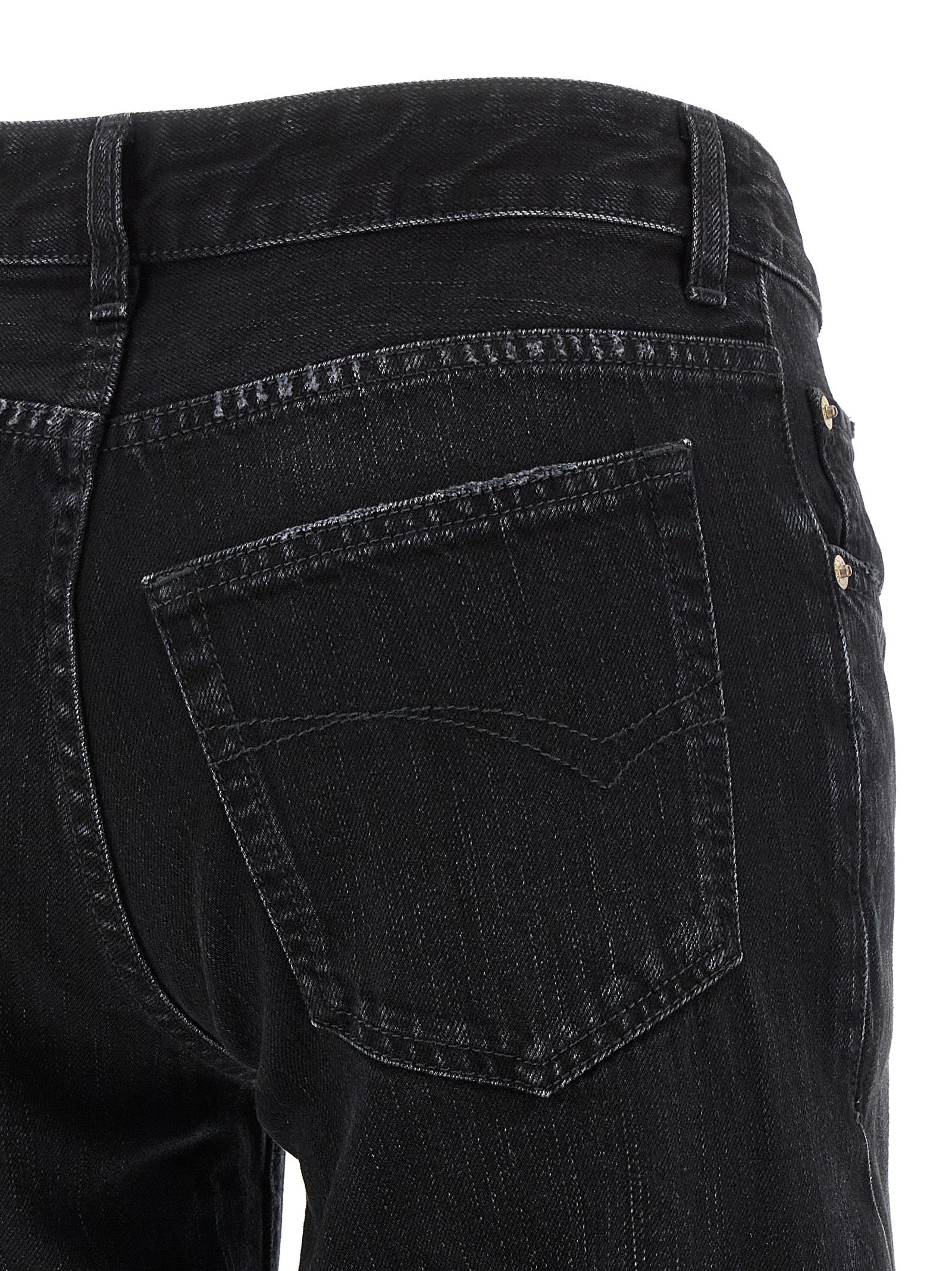 Balenciaga Black Cotton Flared Jeans Balenciaga