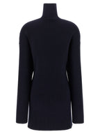Balenciaga Blue Wool Short Dress Balenciaga