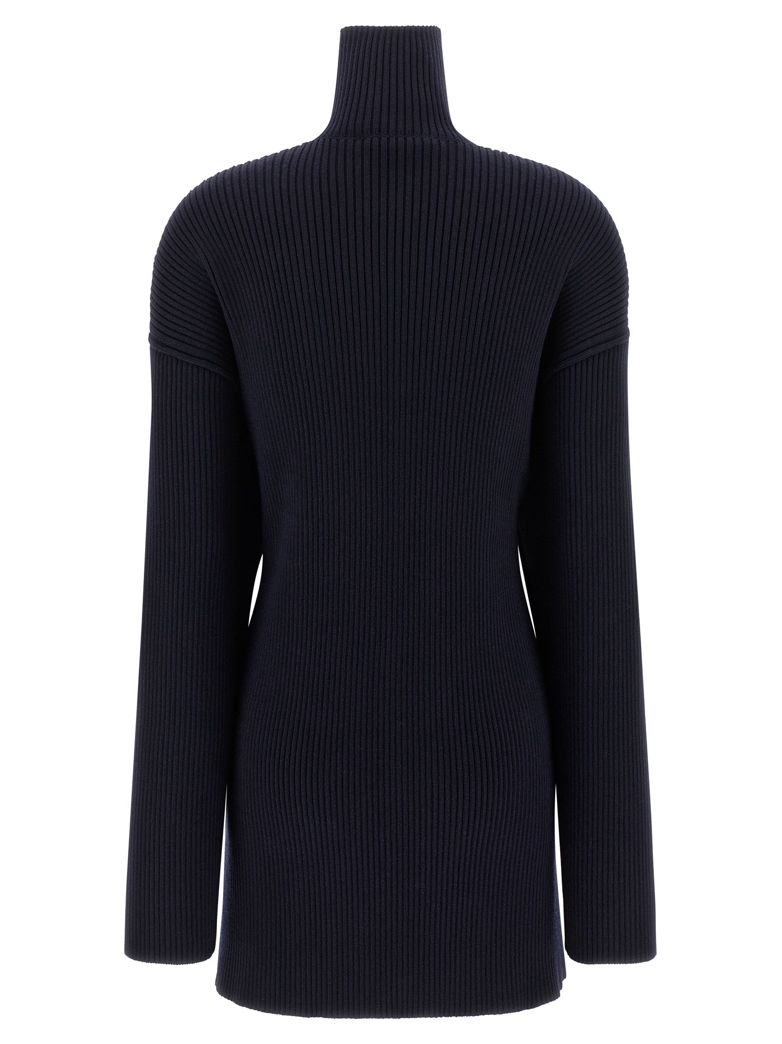 Balenciaga Blue Wool Short Dress Balenciaga