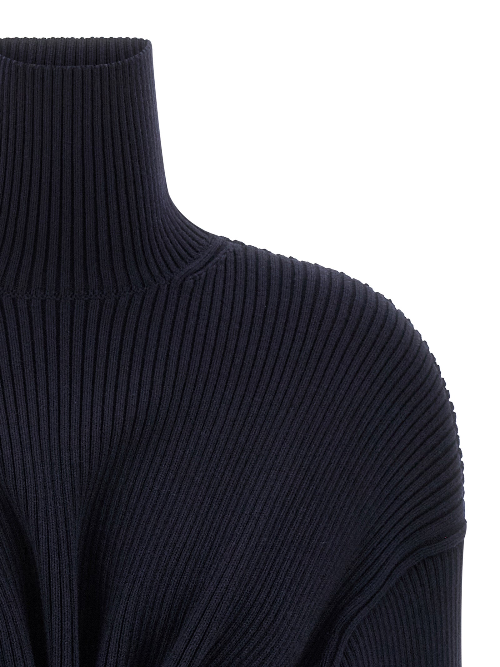 Balenciaga Blue Wool Short Dress Balenciaga