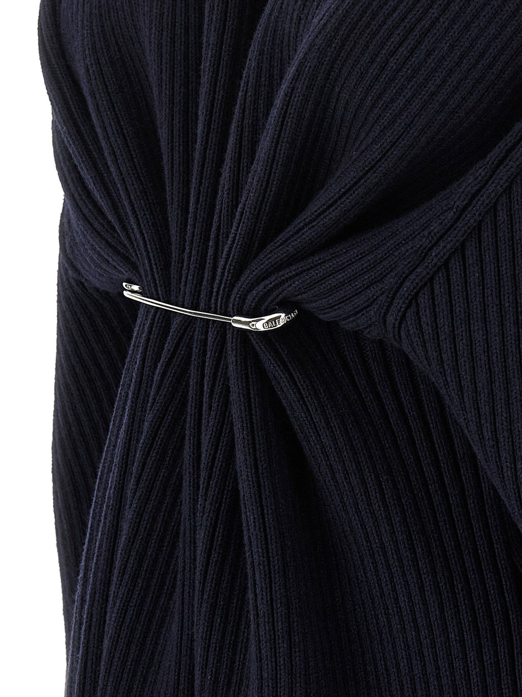 Balenciaga Blue Wool Short Dress Balenciaga
