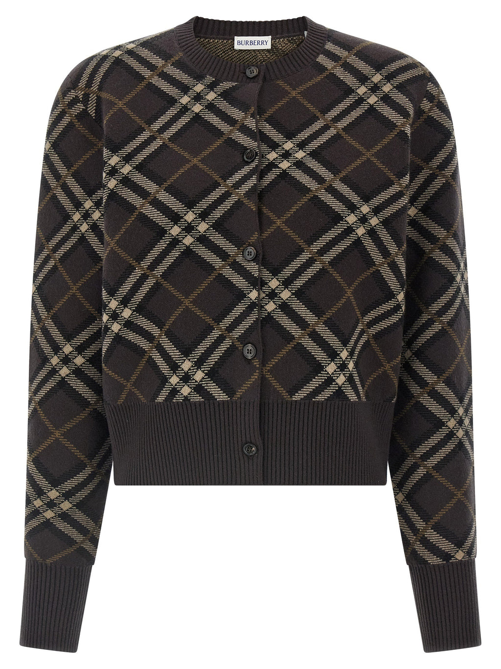 Burberry Brown Wool Cardigan Burberry