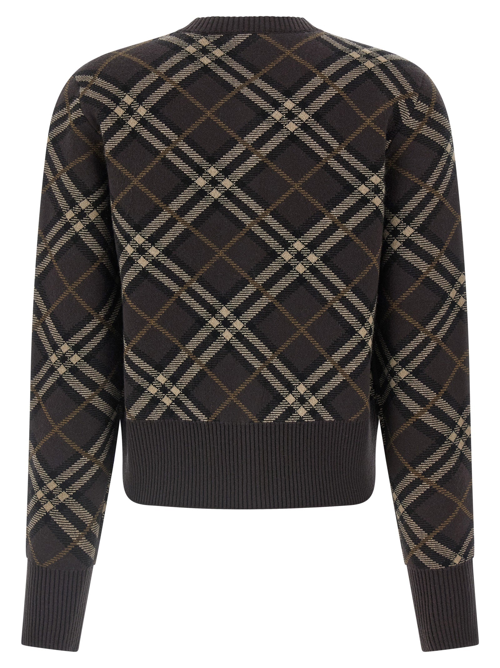 Burberry Brown Wool Cardigan Burberry