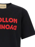 Valentino Garavani Black Cotton T-Shirt Valentino Garavani